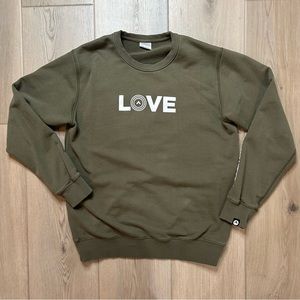Elevation Church “Love” Green Crewneck Long Sweater Medium